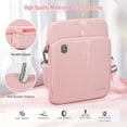 thumbnail image 5 of FINPAC 11 Inch Tablet Sleeve Case Shoulder Bag for 11" iPad Pro (2018-2024), 10.9" iPad 10th Gen (2022), 10.9" iPad Air 5/4 (2024/2022/2020), 10.2" iPad, Surface Go 4/3/2, Galaxy Tab, Baby Pink, 5 of 8