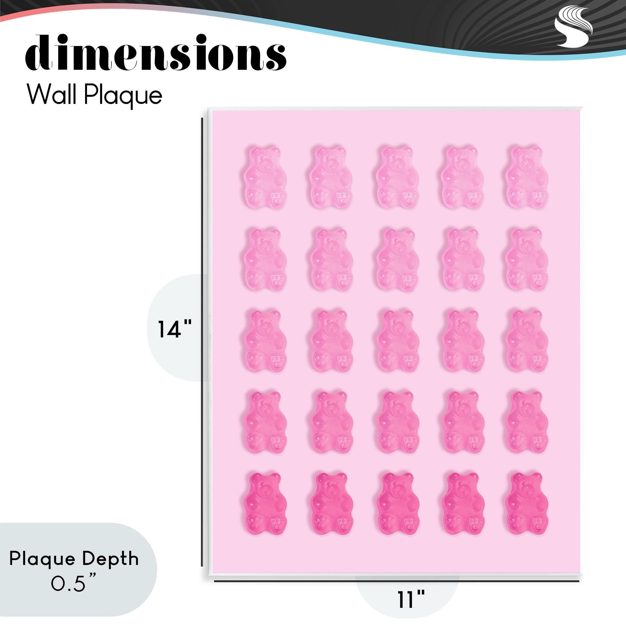 Stupell Industries Gradient Pastel Pink Bears Wall Plaque Art, design by LISH Creative