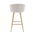 thumbnail image 4 of 26 Inch Velvet Dining Chairs, Modern Dining Chair with Golden Metal Legs, Simple Bar Stool Upholstered Dining Chairs, Accent Desk Chair Dining Room, Kitchen, Vanity, Living Room(Cream,Set of 2), 4 of 10