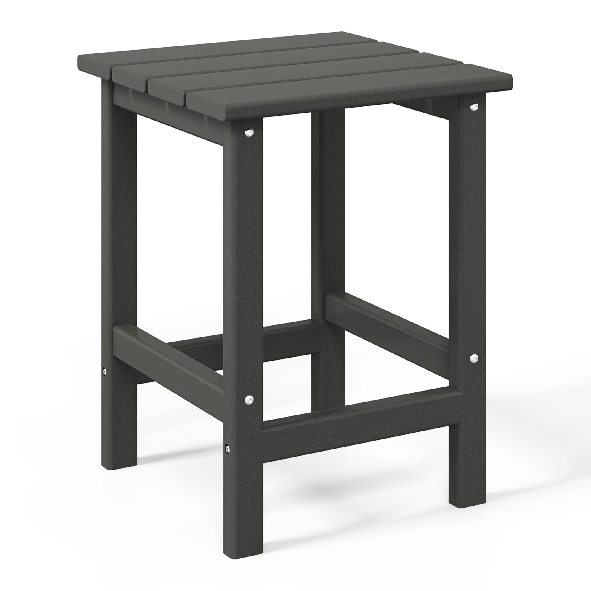 WestinTrends Malibu 3-Pieces Adirondack Chairs Set with Side Table, All Weather Outdoor Seating Plastic Patio Lawn Chair Folding for Outside Porch Deck Backyard, Gray