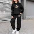 thumbnail image 2 of MuXiKeJi Clothes Kids Girls Clothing Sets Letter Print Active Pullover Tops and Jogger Pants Fall Toddlers Girls Clothing, 2 of 7