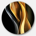thumbnail image 2 of Designart - Art Mural en Métal Cercle Abstrait Lumière Marron Blanc, 2 of 4