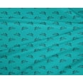 thumbnail image 4 of oneOone Polyester Lycra Turquoise Blue Fabric Rabbit Animal Quilting Supplies Print Sewing Fabric By The Yard 56 Inch Wide, 4 of 4