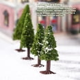 thumbnail image 3 of Matsuzay Paquetes de 15 piezas Árboles de Navidad artificiales Paisaje ferroviario Mini modelos de arquitectura Micro artesanías Decoración Decoración del hogar, 3 of 6