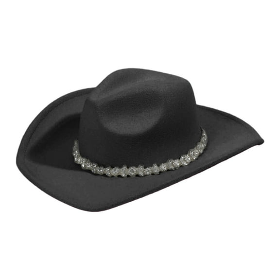 Yokua Stunning Cowboy Hat Western Cowgirl Hat for Women Girl Photo Props Crystal
