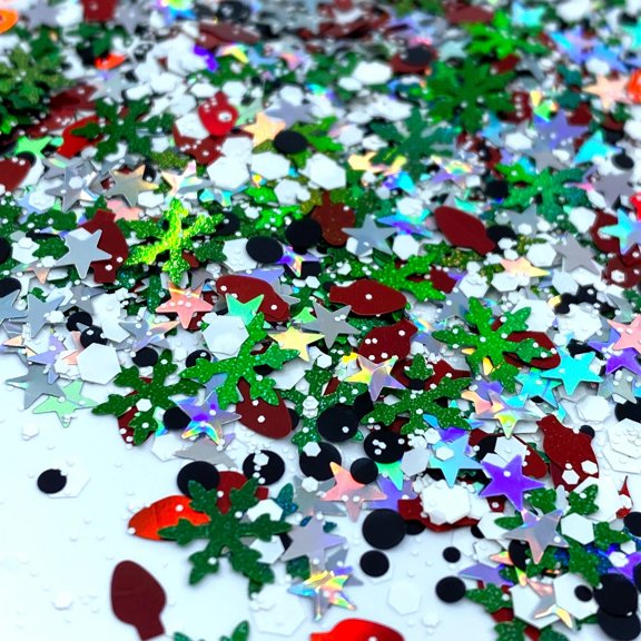 Christmas Shape Mix Glitter Confetti (1oz = 28g)