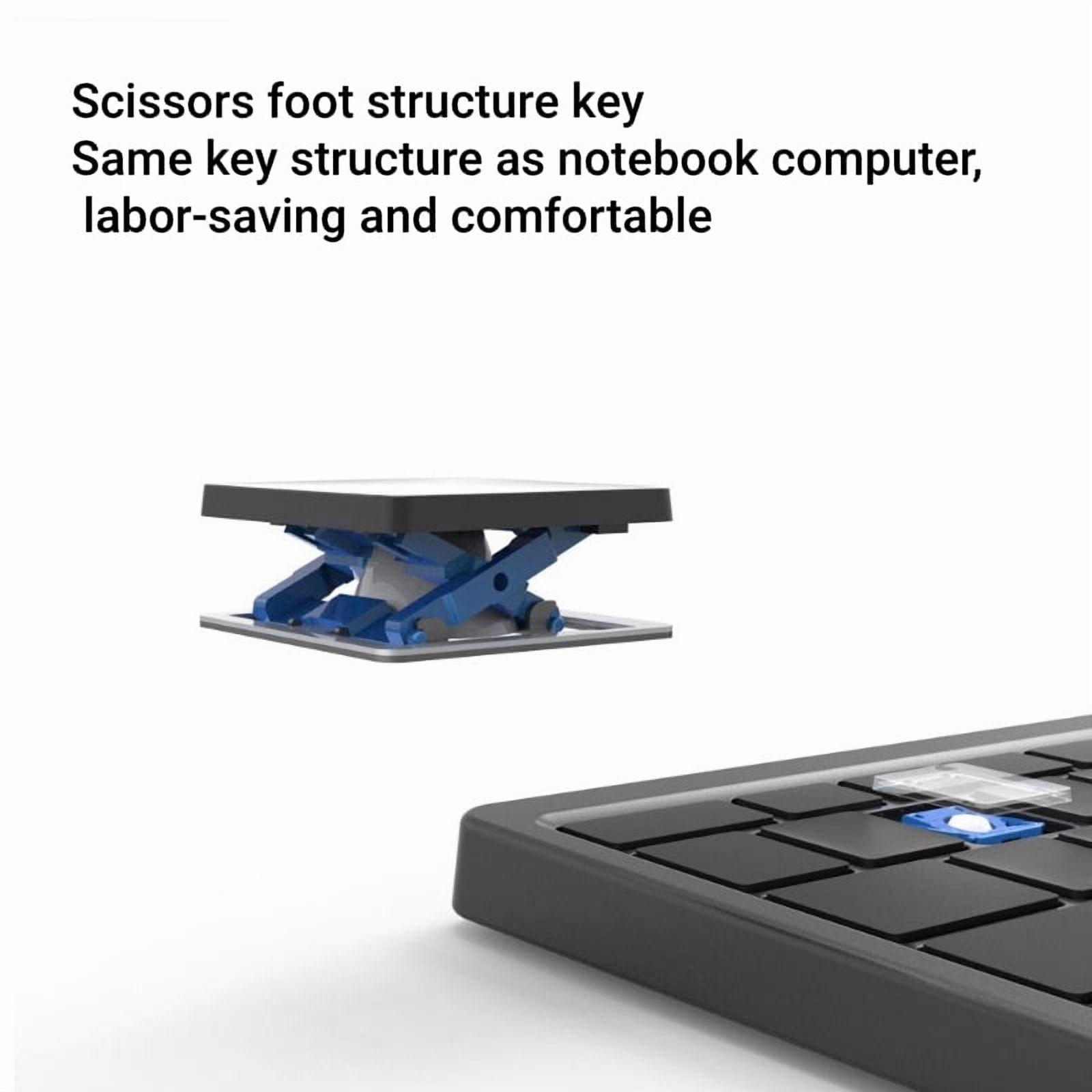 Folding Wireless Keyboard Touchpad Keypad Bluetooth Rechargeable Keyboard with Leather Case for Windows Phone PC Table