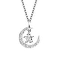 thumbnail image 1 of Sonducket Collar con colgante de luna y estrella, collares de circonita, decoración de cadenas, adornos ajustables, joyería para mujer, Ropa, zapatos y accesorios Miscelánea Plata, 1 of 6