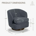 thumbnail image 6 of CHITA Swivel Accent Chair Armchair for Living Room, Fabric in Dark Gray, 6 of 11