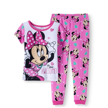 Toddler Girls' Cotton Tight Fit Pajamas, 2-Piece Set