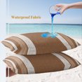 thumbnail image 4 of Lumbar Pillow Covers 20x12 Inch Set of 2, Vintage Dark Brown Striped Waterproof Outdoor Pillow Covers, Farmhouse Modern Stripes Boho Decorative Cushion Pillowcases for Couch, Sofa, Bed, Garden, Patio, 4 of 9