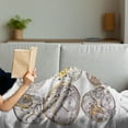 thumbnail image 3 of Clock Soft Flannel Fleece Throw Blanket, Repair of Watches Theme Design Technical Theme Clockwork Retro Theme Horizontal, Cozy Plush for Indoor and Outdoor Use, 50" x 60", Grey Yellow, by Ambesonne, 3 of 5