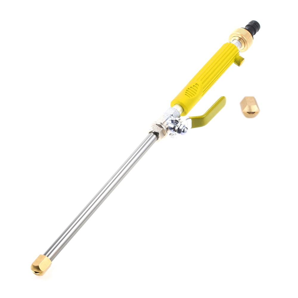 Ajzar Good Quality Alloy Wash Tube Hose Car High Pressure Power Water Spray Washer with 2 Spray Tips Tools Auto Maintenance Cleaner Watering Lawn Garden Black