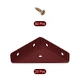 thumbnail image 3 of Unique Bargains 20Pack Cornière d'Angle 66x66mm Accolades Joignant Support avec Vis Brun, 3 of 7