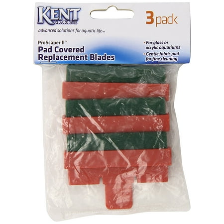 Kent Marine Filtration AKM00984 3-Pack Algae Blade Pad, Will not scratch acrylic or glass like metal blades do By Kent Marine ()