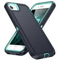 thumbnail image 6 of JTCASES for iPhone 7 / 8 / SE 2022 & 2020 Case, Shockproof Anti-drop PC Frame Anti-slip Strip Silicone Back Shell Rugged Anti-scratch for iPhone 7 / 8 / SE 2022 & 2020 (4.7") - Black+Green, 6 of 8