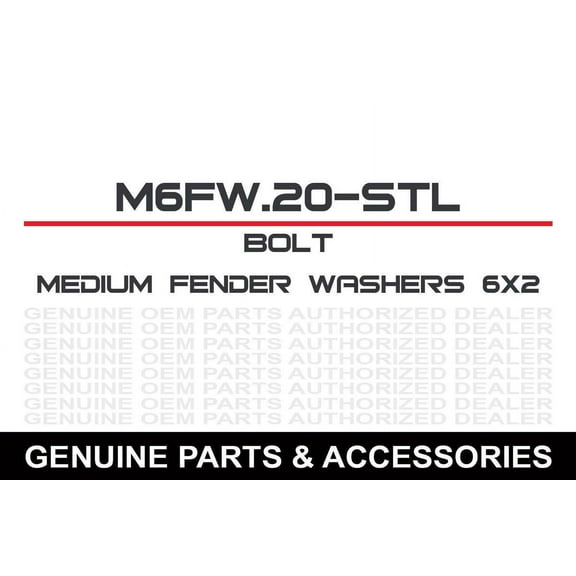 Bolt Motorcycle Accessories 020-20620 Fender Washers 6x20mm 10/Pk