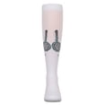 thumbnail image 2 of MeMoi Ribbed Stretch Cotton "Tennis Smiley Face" Knee Sock - Girls - Female, 8, White, 2 of 3