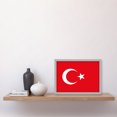 thumbnail image 2 of Turkey National Flag Patriotic Vexillology World Flags Country Region Poster Artwork Framed Wall Art Print A4, 2 of 4