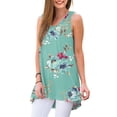 thumbnail image 2 of Anygrew Womens Summer Casual T-Shirt V-Neck Sleeveless Tunic Tops for Leggings Loose Blouse Shirt, 2 of 8