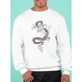 thumbnail image 2 of Chinese Dragon. Tattoo Design . Sweatshirt Men -Image by Shutterstock, Male Small, 2 of 4