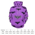 thumbnail image 2 of Purple Bat Hoodies Long Sleeve Casual Hoodie Winter Oversize Loose Hooded Sweatshirts, 2 of 5