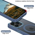 thumbnail image 3 of for iPhone 15 Pro Max Case, [Compatible with Magafe] [Military Grade Protection] Magnetic Shockproof Translucent Matte Slim Protective Phone Case Cover for iPhone 15 Pro Max 6.7"-Blue, 3 of 14