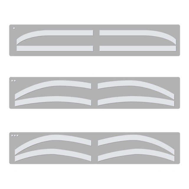 Visland 1 Set Eyebrow Stencil Sticker 3 Styles Disposable Brow Shaping Mapping Guide Card Eyebrow Airbrush Tattoo Auxiliary Template Tinting Sticker