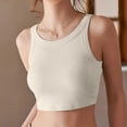 thumbnail image 4 of Women's Sleeveless Ribbed Knit Tank Top with Built-In Bra, Stretchy Camisole for Yoga, Workouts, and Casual Wear, 4 of 7