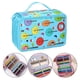thumbnail image 3 of Estuche para lápices con 72 ranuras, bolsa de papelería, bolsa de maquillaje con cremallera, útiles escolares Azul claro, 3 of 7