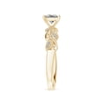 thumbnail image 3 of ANGARA Natural Princess-Cut Diamond Ring with Scrollwork in 14K Yellow Gold for Women (Size-4.7mm| Color-K| Clarity-I3) | April Birthstone, Anniversary, Jewelry Gift for Women | Natural Diamond Ring, 3 of 8
