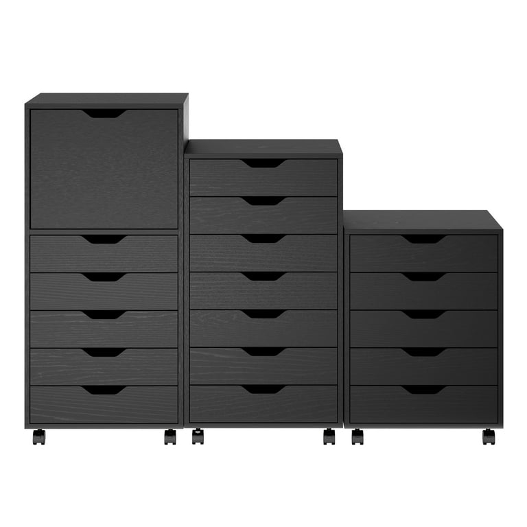 Winsome Halifax 3-Pc Multi-Drawer Storage Cabinet Set 20395, Black