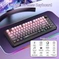 thumbnail image 2 of L400 75% Wireless Gaming Keyboard, Bluetooth & 2.4G Dual Mode, Quiet Mechanical Feel, RGB Backlit, Volume Knob, Long Battery Life, 24-Key Anti-Ghosting for PC/Mac (Black), 2 of 9