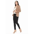 thumbnail image 5 of Women's Elegant Solid Stretch Open Front Long Sleeve Blazer Jacket, 5 of 5