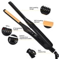 thumbnail image 2 of Mini Hair Straightener for Quick Touch Ups, Pencil Flat Iron for Short Hair, Beard and Pixie Cuts, 15 Second Fast Heat-Up Titanium Flat Iron with Adjustable Temperature Settings and Dua, 2 of 5