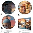 thumbnail image 3 of Designart "Architectural Popart City Venice art painting II" Transportation Metal Wall Art, 3 of 5