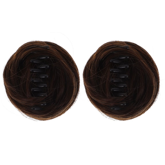 AURARMLET 2Pcs Light Brown Hair Bun Claw Clip for Lightweight Comfortable Updo Styling