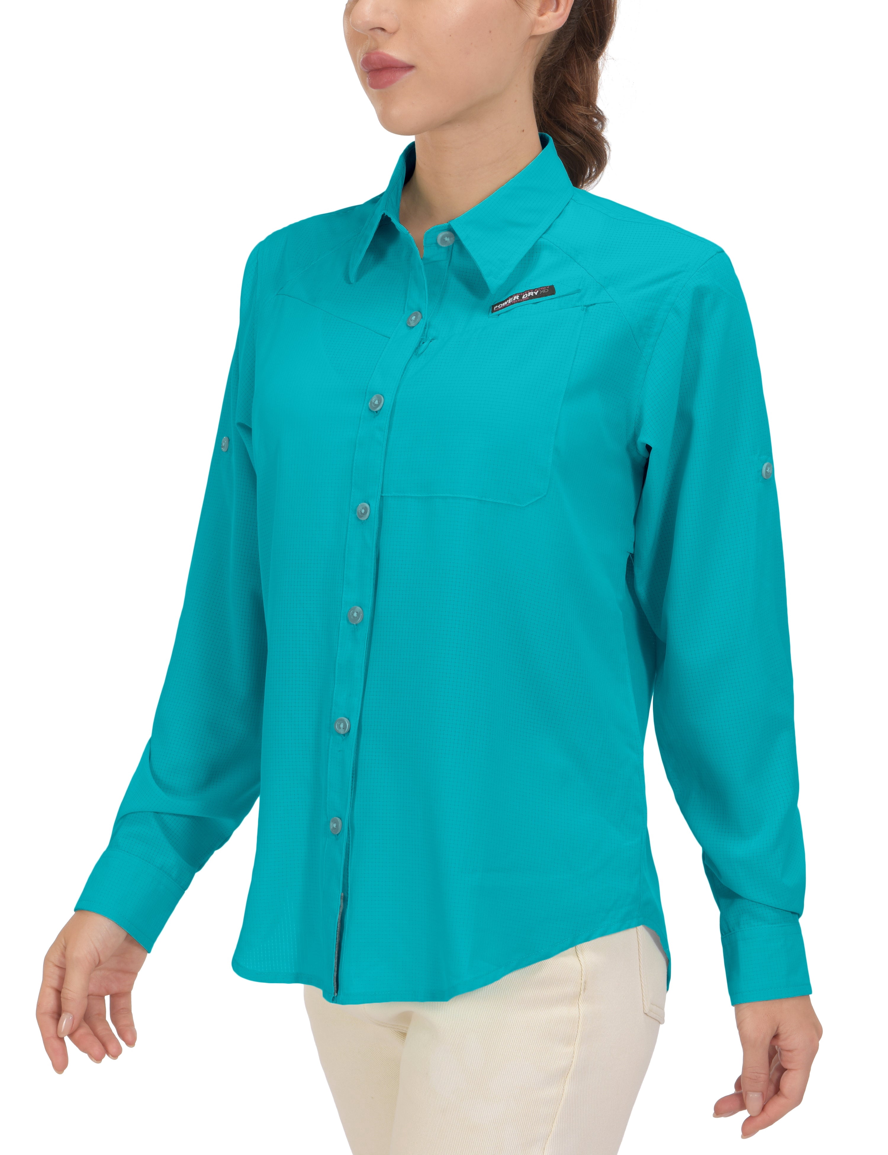 Little Donkey Andy Women's UPF 50+ Long Sleeve Sun Shirt - Button Down Blouse For Fishing, Hiking