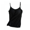 thumbnail image 2 of Women's Stretch Cotton Cami with Built-in Shelf Bra, 2 of 6