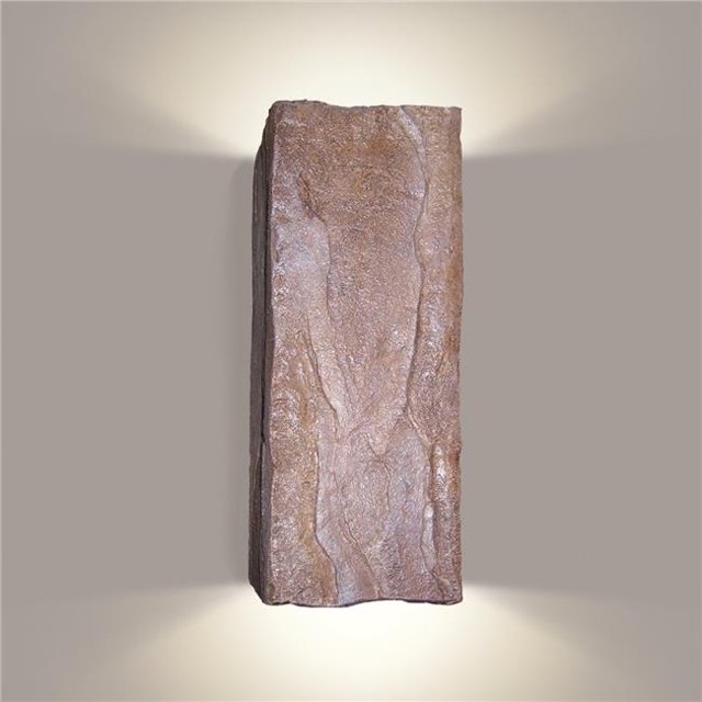 A19 Lighting N18031-BR-1LEDE26 Stone Wall Sconce, Brown