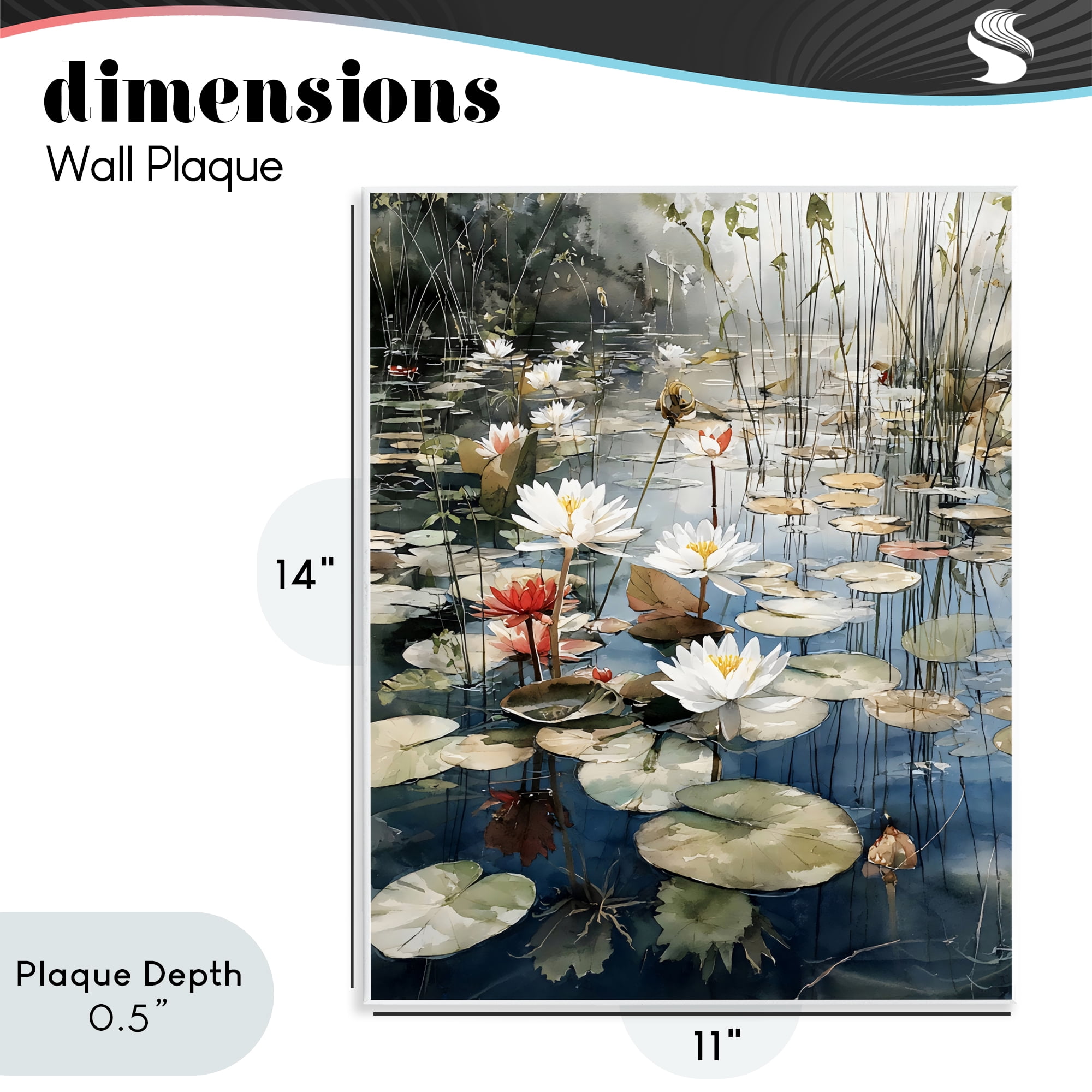 Stupell Industries Lily Wonder Pond Wall Plaque Art, design by Franklyn Gregory