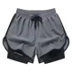 thumbnail image 4 of Bañadores de estilo americano para hombre, pantalones deportivos para correr, ropa interior, pantalones cortos informales de baloncesto antiexposición para entrenamiento de ilusión de dos piezas, 4 of 5