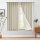 thumbnail image 2 of Cortinas mezcla lino Jinchan Avena 160x130 cm para dormitorio, 2 paneles, 2 of 8