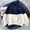 Blue, variant on Babysbule 2023 Womens Winter Coats Women's Half High Collar Plush Thick Lamb Plush Stylish And Loose Fitting Long Warm Jacket