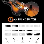 Glarry Burning Fire Beginner Electric Guitar Kit w/ Accessories for Beginner, Brown