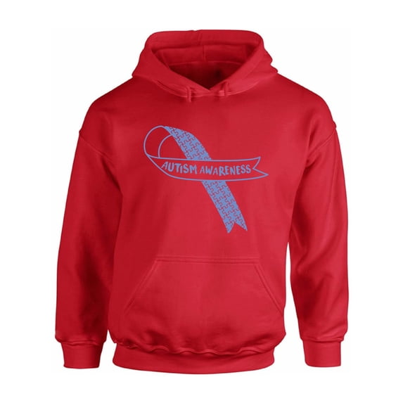Awkward Styles Unisex Autism Awareness Blue Ribbon Graphic Hoodie Tops Autistic Support