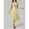 thumbnail image 6 of Michellecmm Women Slip Dress Spaghetti Straps Backless Floral Swing Dress Summer Long Dress, 6 of 9