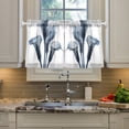 thumbnail image 2 of Wobogo Arum Lilies Kitchen Curtains 2 Piece Set Farmhouse Country Style Light Filtering Small Window Drapes Suitable for Bathroom Laundry Room and RV 27x24in, 2 of 9