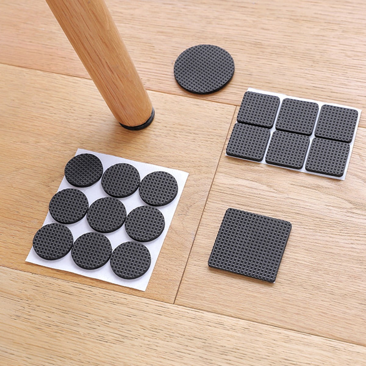 Allume Non Slip Furniture Pads Anti Slip Rubber Pads Self Adhesive Furniture Grippers for Furniture Legs Anti Scratch Silicone Floor Protectors 30 Squares Walmart
