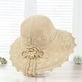 thumbnail image 7 of YooGuoGuo Womens Ruffled Flowers Beach Hat Wide Brim Straw Sun Hat Foldable Floppy Summer Cap for Travel Decoration, 7 of 7